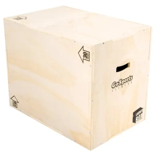 GoSports Fitness Launch Box 3-in-1 Adjustable Height Wood Plyo Jump Box for Exercises of All Skill Levels image {3}