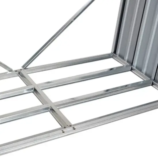 70.9" Garden Log Storage Shed Galvanized Steel Log Holder With Roof Ventilation Firewood Stand For Outdoor Backyard Patio Porch image {3}