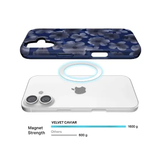 Velvet Caviar Apple iPhone 17 MagSafe Phone Case - Midnight Blossom image {3}