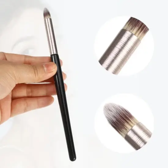 Unique Bargains Makeup Brushes and Sets Black 3 Pcs image {3}