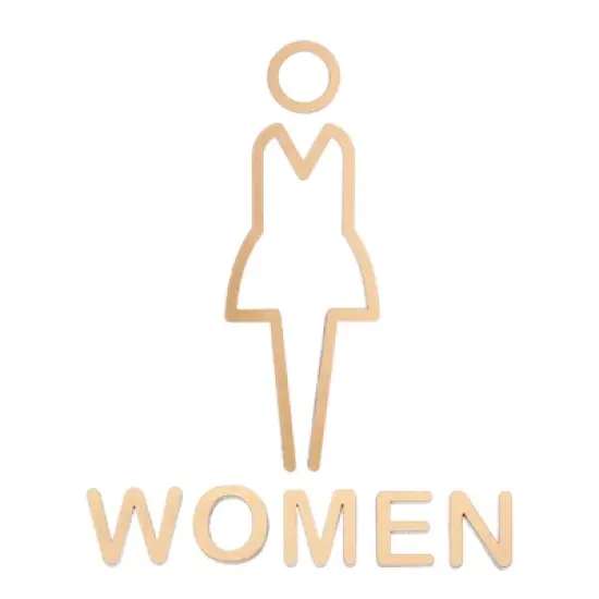 Unique Bargains Waterproof Self-Adhesive Decor Home Business Bathroom Sign image {5}