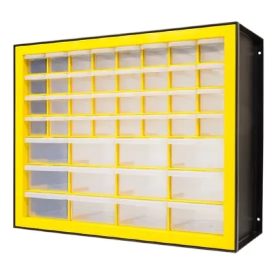 IRIS Drawer Parts Cabinet Black/Yellow image {1}