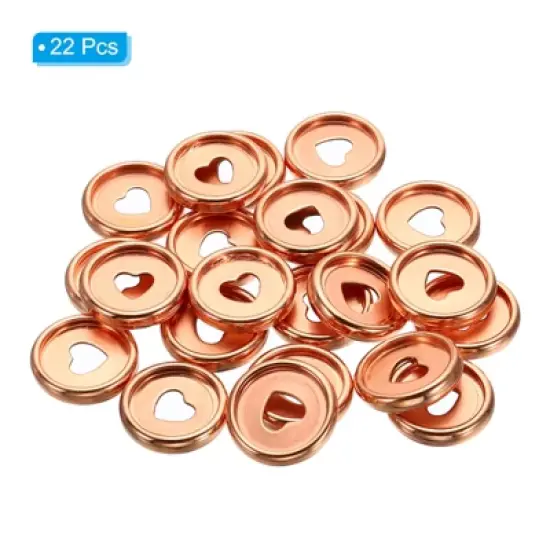 Unique Bargains Plastic DIY Notebook Planner Heart Binder Rings 22 Pcs image {2}