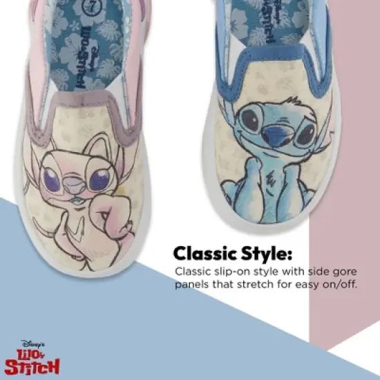 Disney's Lilo and Stitch Girls Slip On Sneakers - Lilo, Stitch, Angel, Ohana Slip-On Design Shoes for Kids - Disney Stitch Slip On Sneakers (9) image {3}
