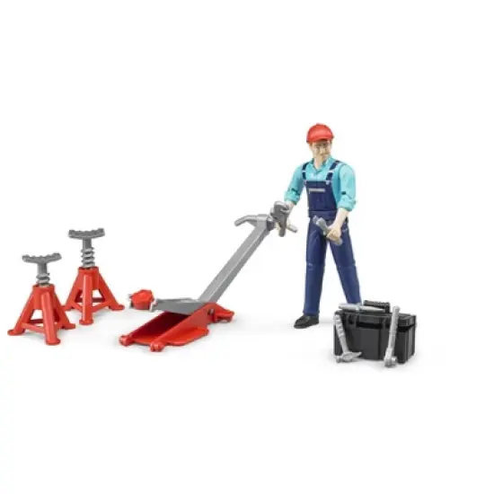 Bruder bworld Man with Repair Shop Accessories image {1}