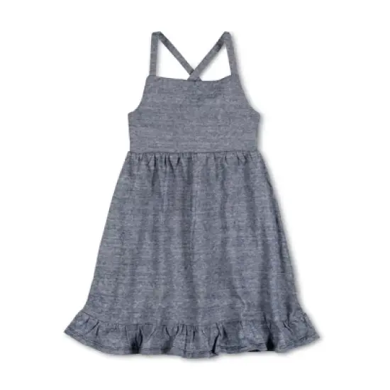 Hope & Henry Girls' Organic Cotton Sleeveless Knit Flounce Sundress, Infant image {4}