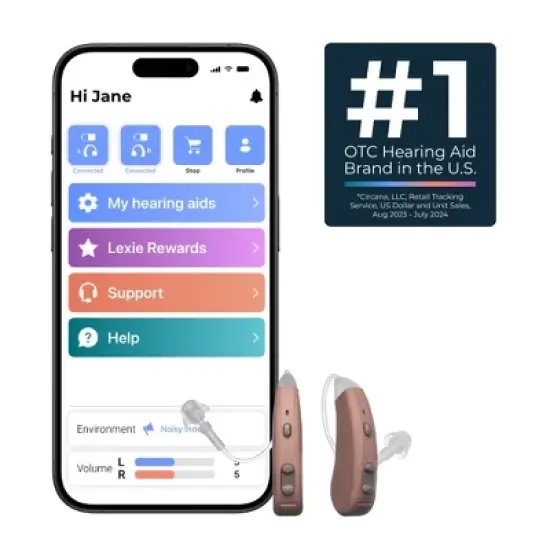 Lexie Lumen - Self-fitting OTC Hearing Aids for Adults and Seniors| Replaceable Batteries, Noise Reduction and Self-Fit Solution image {5}