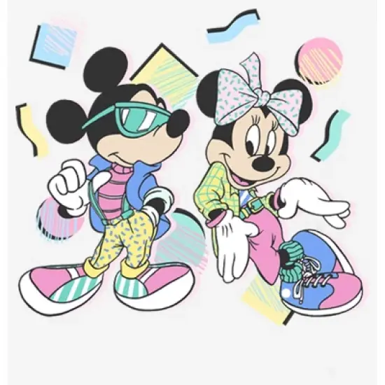 Women's Mickey & Friends Retro Minnie and Mickey Mouse T-Shirt image {1}