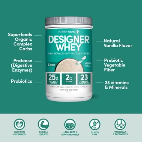 Designer Whey Meal Replacement, Vanilla 1.72lb image {2}