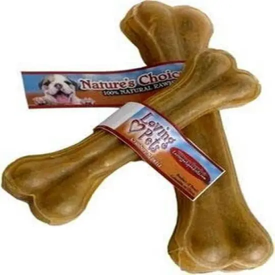 Loving Pets 10 Inch Nature's Choice Pressed Rawhide Bone image {1}