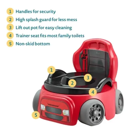 The First Years Training Wheels Racer Potty Chair and Toddler Toilet Seat image {3}