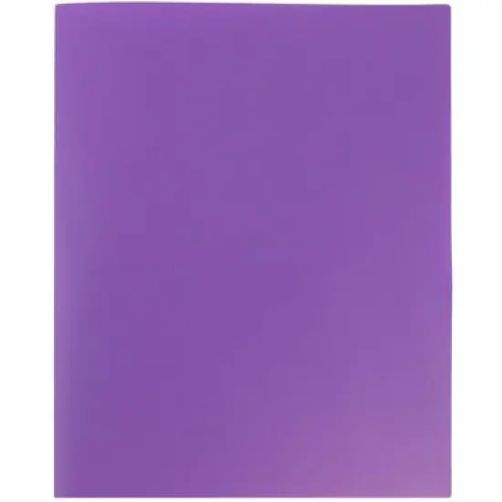 JAM 6pk POP 2 Pocket School Presentation Plastic Folders Purple image {4}