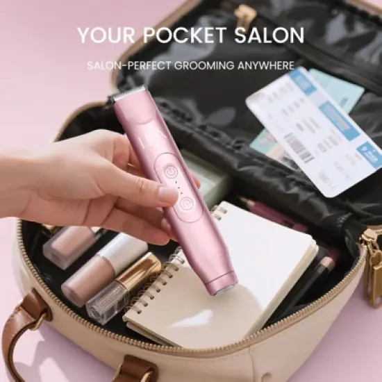 LILA by AKUNBEM Glow G1 Pro 3-in-1 Women's Bikini Trimmer, Facial Shaver & Nose Hair Trimmer - Waterproof, Portable, with USB Charging image {7}