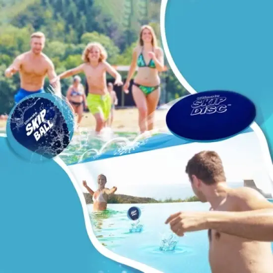 Activ Life Basket Stuffers for Boys [Water Skip Balls] Best Pool Toys for Kids Ages 8-12 Lake Toys Beach Gear Stuff Teen 7 9 10 11 image {2}