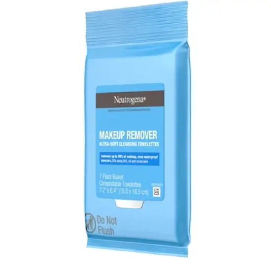 Neutrogena Facial Cleansing Makeup Remover Wipes - Travel Pack - 7ct image {3}