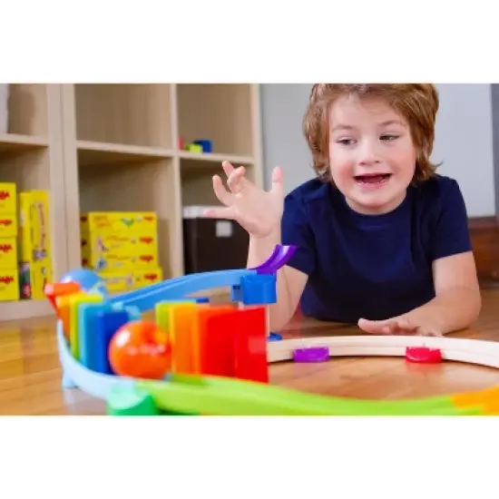 HABA Kulllerbu Kringel Domino Playset - 33 Piece Ball Track Starter Set image {6}