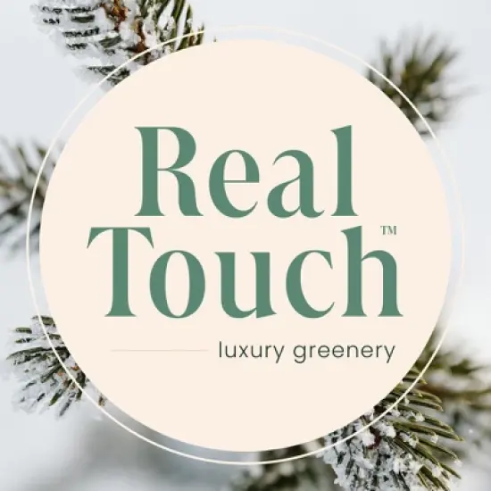 Northlight Real Touch&trade;️ Pre-lit Snow Valley Pine Artificial Christmas Tree - 7.5' - Clear Lights image {7}