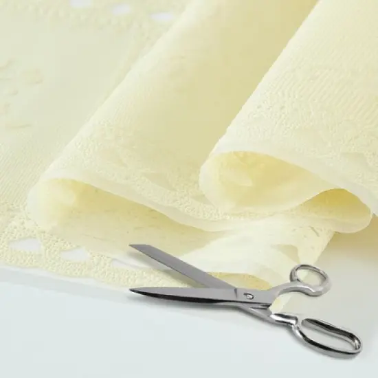 Crochet Lace-Inspired 3-Yard Cut-to-fit Vinyl Tablecloth/Table Protector - Elrene Home Fashions image {3}