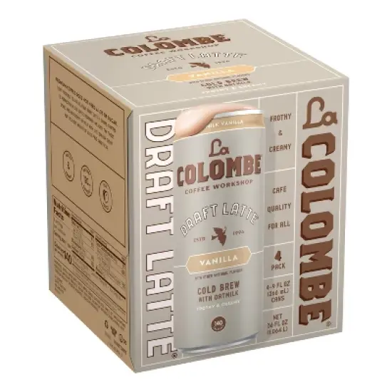 La Colombe Vanilla Draft Latte with Oatmilk - 4pk/9 fl oz Cans image {5}