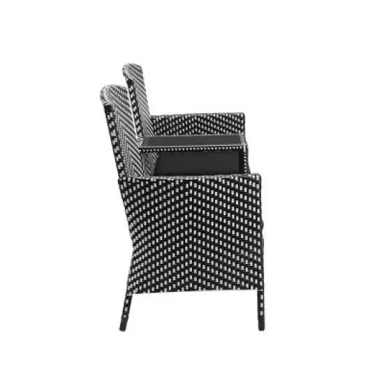 2pc Maksville Aluminum Patio Loveseat & Trash Can - miBasics
 image {5}