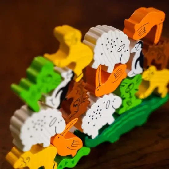 HABA Animal Upon Animal - Classic Wooden Stacking Game (Made in Germany) image {6}