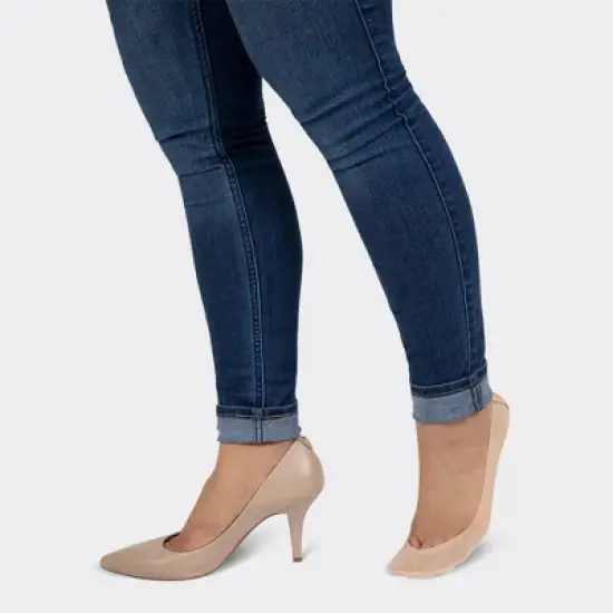 Peds Women's Cushion Heel 2pk Liner Socks - Beige Nude 5-10: No Show, Hidden Gel Grip, Stretch Knit image {4}