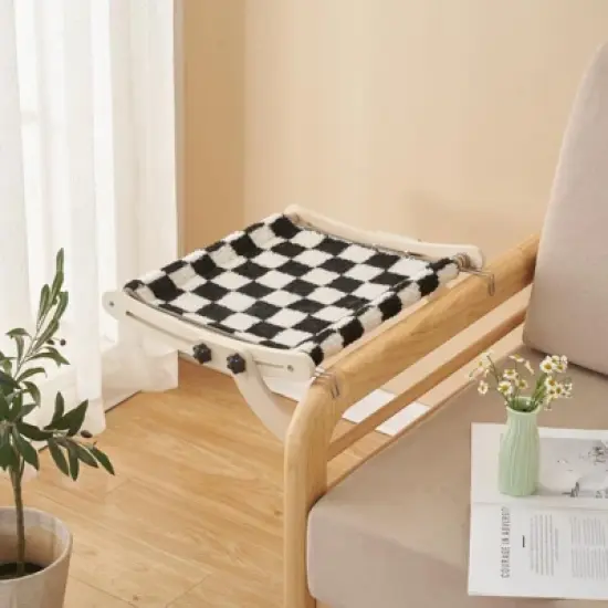 Cat Window Perch, Cat Window Hammock, Providing All-Around Sunbath Space Saving, Easy to Adjust Cat Bed for Windowsill, Bedside image {8}