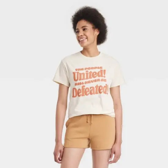 Women's Philadelphia Printworks People United Short Sleeve Graphic T-Shirt - Khaki image {3}