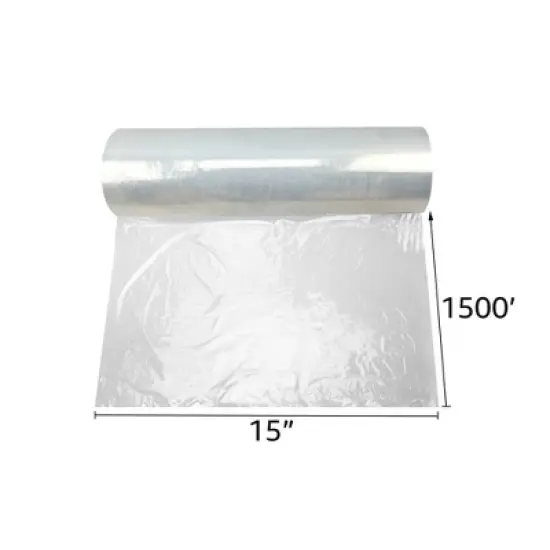 UOFFICE Stretch Wrap - 15" x 1500' x 80G, 1 Rls/Cs Hand Wrap Blown image {2}