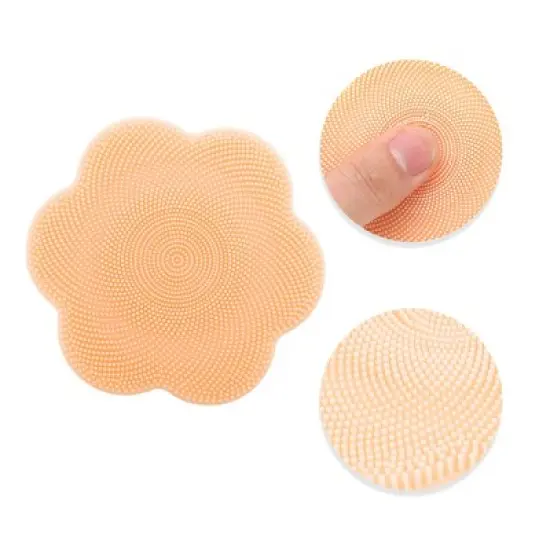 Unique Bargains Silicone Facial Cleansing Brush with Suction Cup 3.54"x3.54"x1.18" 1 Pc image {2}