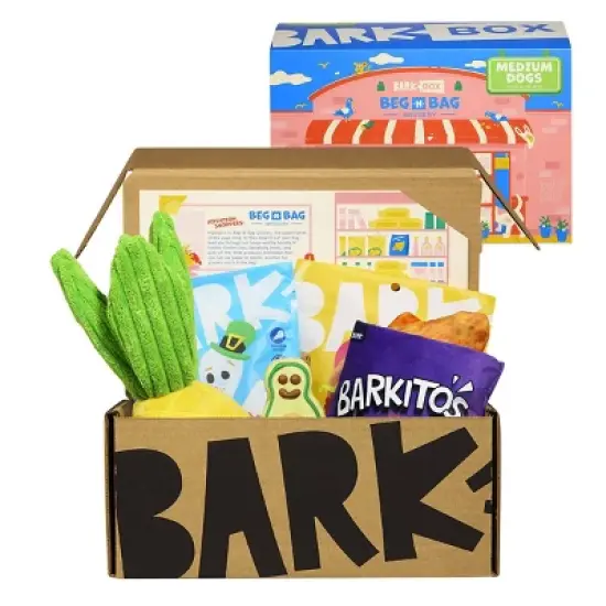 BARK Beg-n-Bag Medium Box Dog Plush Toy Set - 5pc image {7}