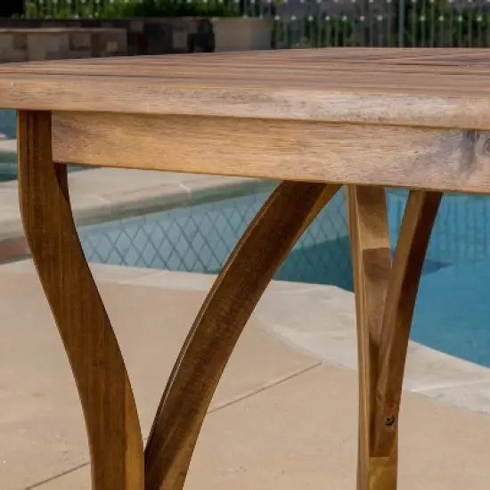 FIONECA 7-Piece Outdoor Teak Wood Dining Set with Cushioned Chairs &uml;C Durable Patio Furniture for Garden, Backyard, and Porch image {13}