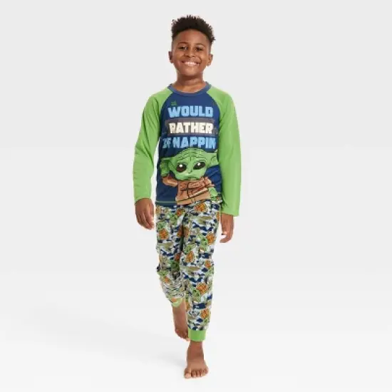 Boys' LEGO Star Wars: The Mandalorian The Child 2pc Pajama Set - Green image {2}