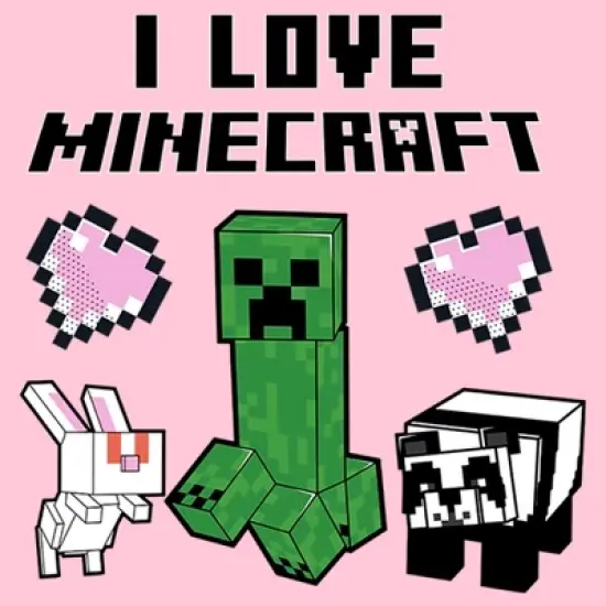 Girl's Minecraft Love and Mobs T-Shirt image {1}
