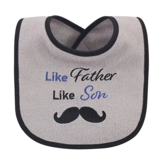 Hudson Baby Infant Boy Cotton Terry Drooler Bibs with Fiber Filling 10pk, Holiday Boy Onederful, One Size image {2}