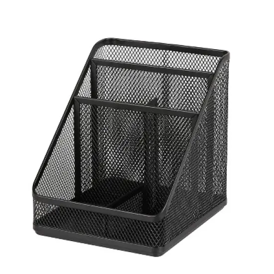 Mesh Medium Desktop Organizer Black - Brightroom&trade; image {1}