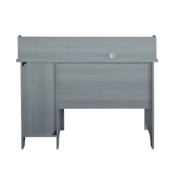 Classic Office Desk with Storage Gray - Techni Mobili image {3}