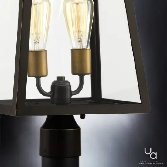 Urban Ambiance Luxury Modern Farmhouse Outdoor Post/Pier Light,  27"H x 11.25"W,  Olde Bronze Finish, UHP1004 image {3}