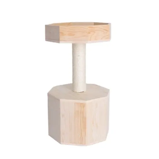 Armarkat Premium Scots Pine 29-Inch Real Wood Cat Tree with Perch and Condo image {7}