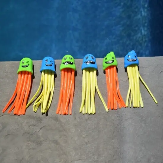 Pool Central Set of 6 Multicolor Jellyfish Slow Sinking Dive Game - 5" image {1}