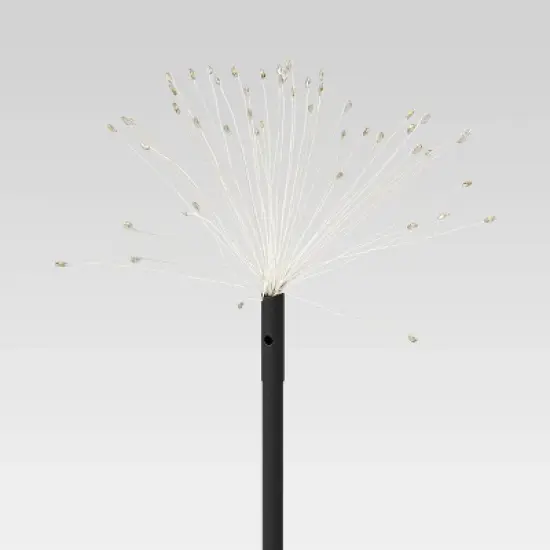 3pk Starburst Dandelion Sprig Battery LED Outdoor Light Stakes Black/White - Threshold&trade; image {3}