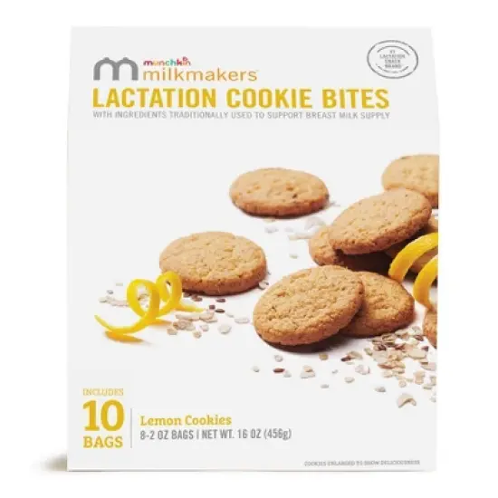 Munchkin Milkmakers Lactation Cookie Bites - Lemon - 20oz/10ct image {7}