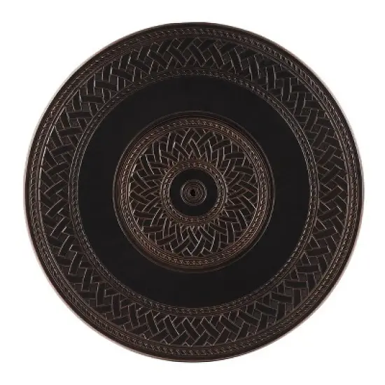 Oakland Living 5pc Aluminum Outdoor Patio Fire Pit Dining with 34" Round Fire Table Copper/Beige image {4}