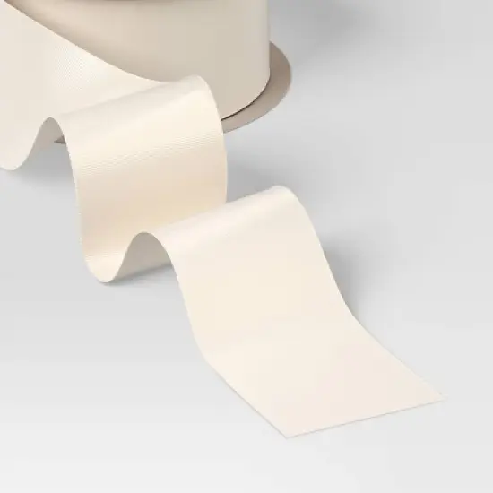 36' Christmas Holiday Cheer Premium Ribbon Ivory Satin - Wondershop&trade; image {2}