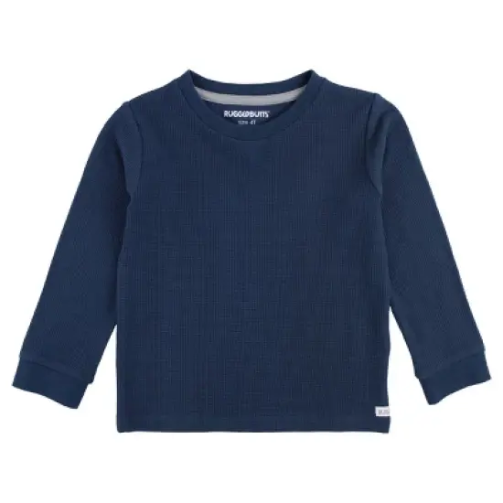 RuggedButts Toddler Boys Waffle Knit Long Sleeve Crew Neck Shirt image {5}