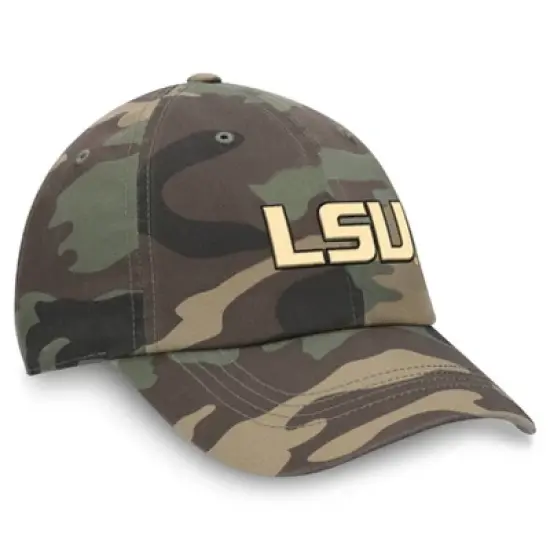 NCAA LSU Tigers Camo Unstructured Washed Cotton Hat image {2}