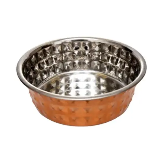 Country Living Set of 2 Hammered Stainless Steel Dog Bowls &ndash; Available in 2 Sizes & 4 Color Options image {11}