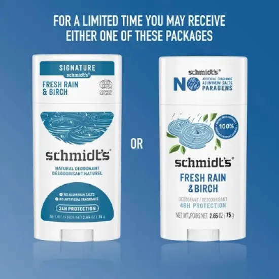 Schmidt's 24-Hour Natural Solid Deodorant - Woodsy/Earthy/Fresh Scent - 2.65oz image {3}