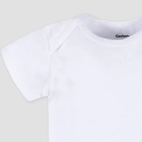 Gerber Baby 4pk Short Sleeve Onesies - White image {2}