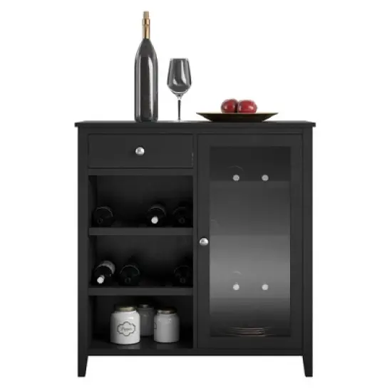 Cardensa Bar Cabinet Black - Room & Joy image {4}